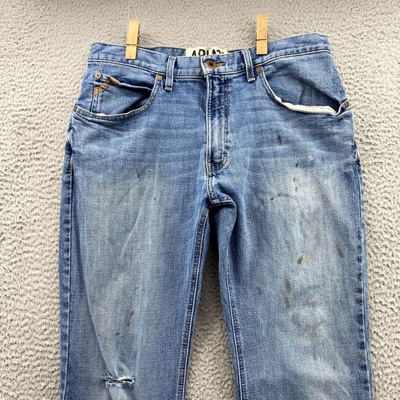 Ariat M4 Jeans 32 x 32*Blue Low Rise Straight Leg Denim Pants Western Work Men's - Picture 3 of 16